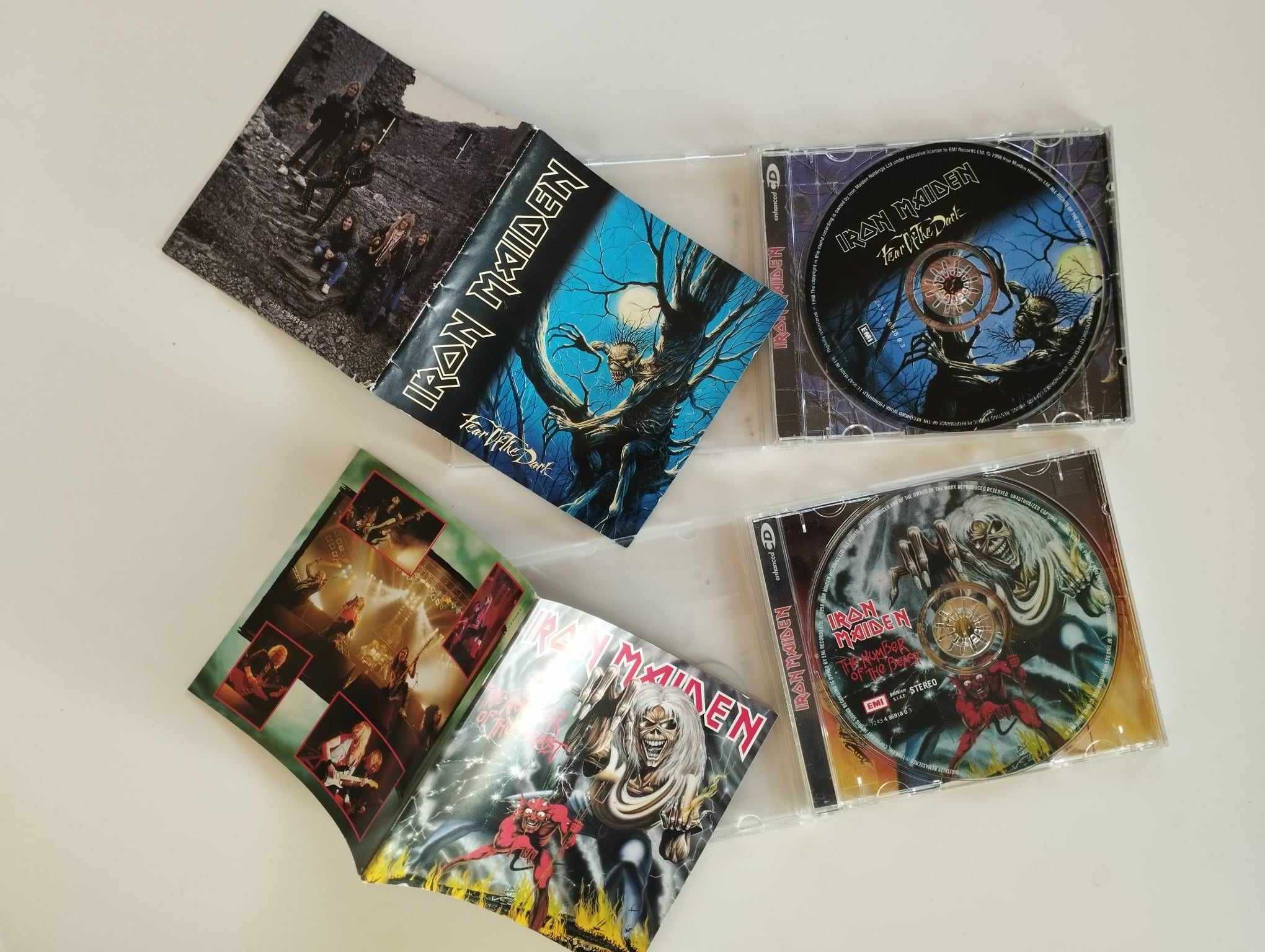 2 albumy 2CD IRON MAIDEN Number of the Beast Fear of the Dark ENHANCED