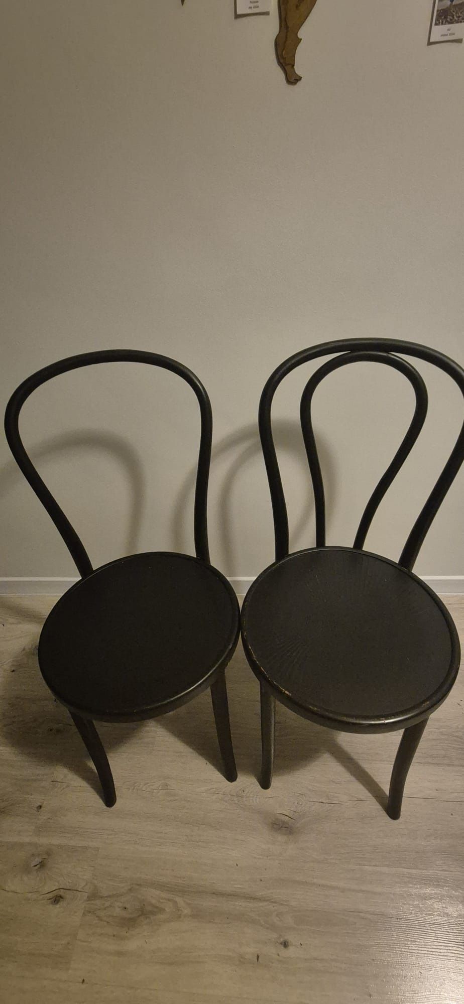 Stół okrągły 110 cm czarny + 4 krzesła