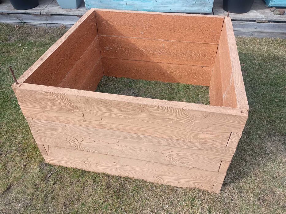 Donica warzywnik skrzynia drewno betonowe - różne rozmiary i kolory