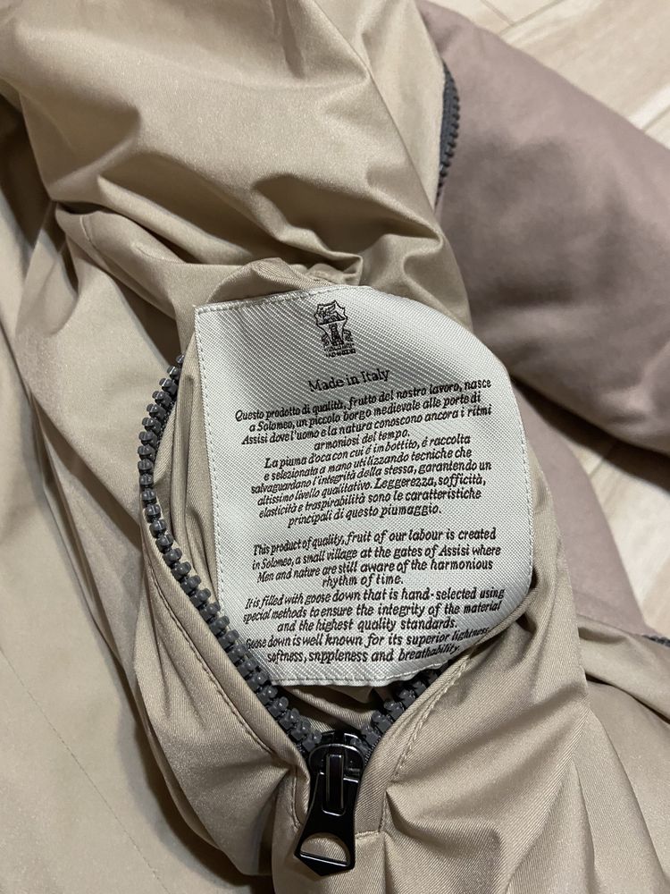 Куртка, пуховик Brunello Cucinelli, S-M, 90% goose down