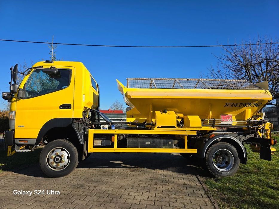 Mitsubishi 4x4 Canter Fuso 6c18 Daily Unimog econ Schmidt pfau rexter  2gi właściciel od nowości. Pługo piaskarka pług Solarka