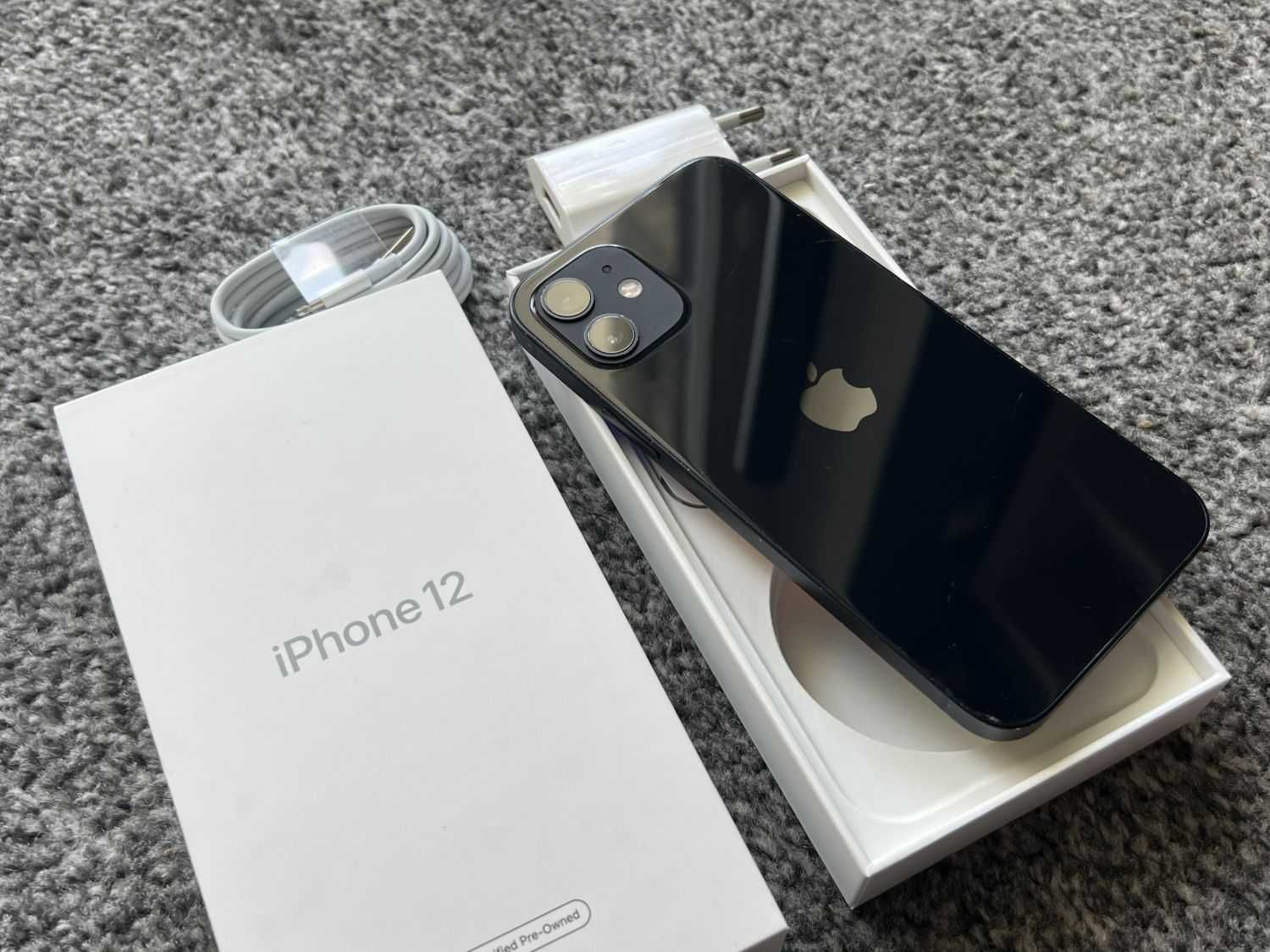 iPhone 12 64GB BLACK Grey Graphite Szary Bateria 95% Gwarancja Fv