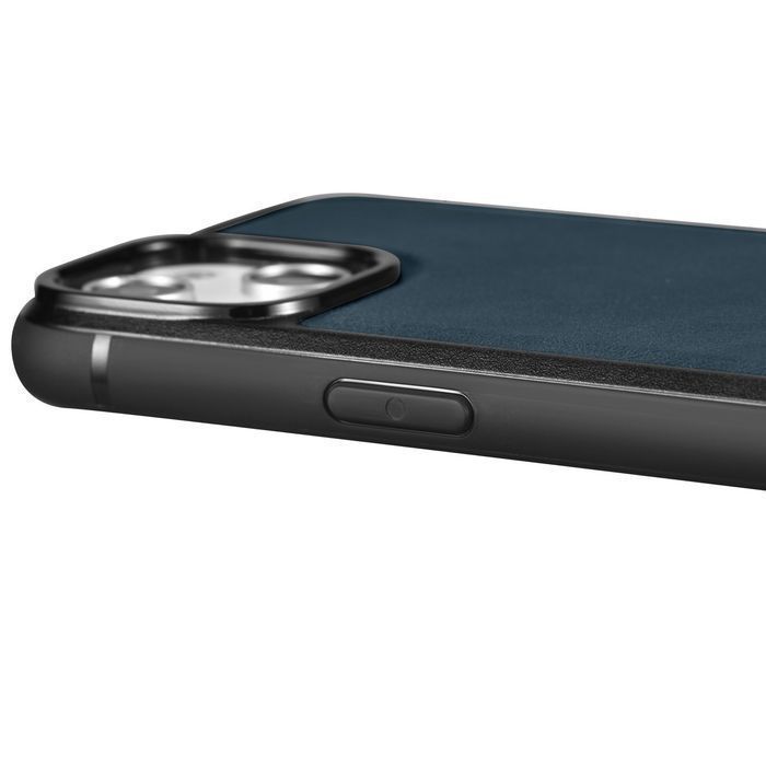 Etui Skórzane iCarer dla iPhone 14 z MagSafe - Niebieski