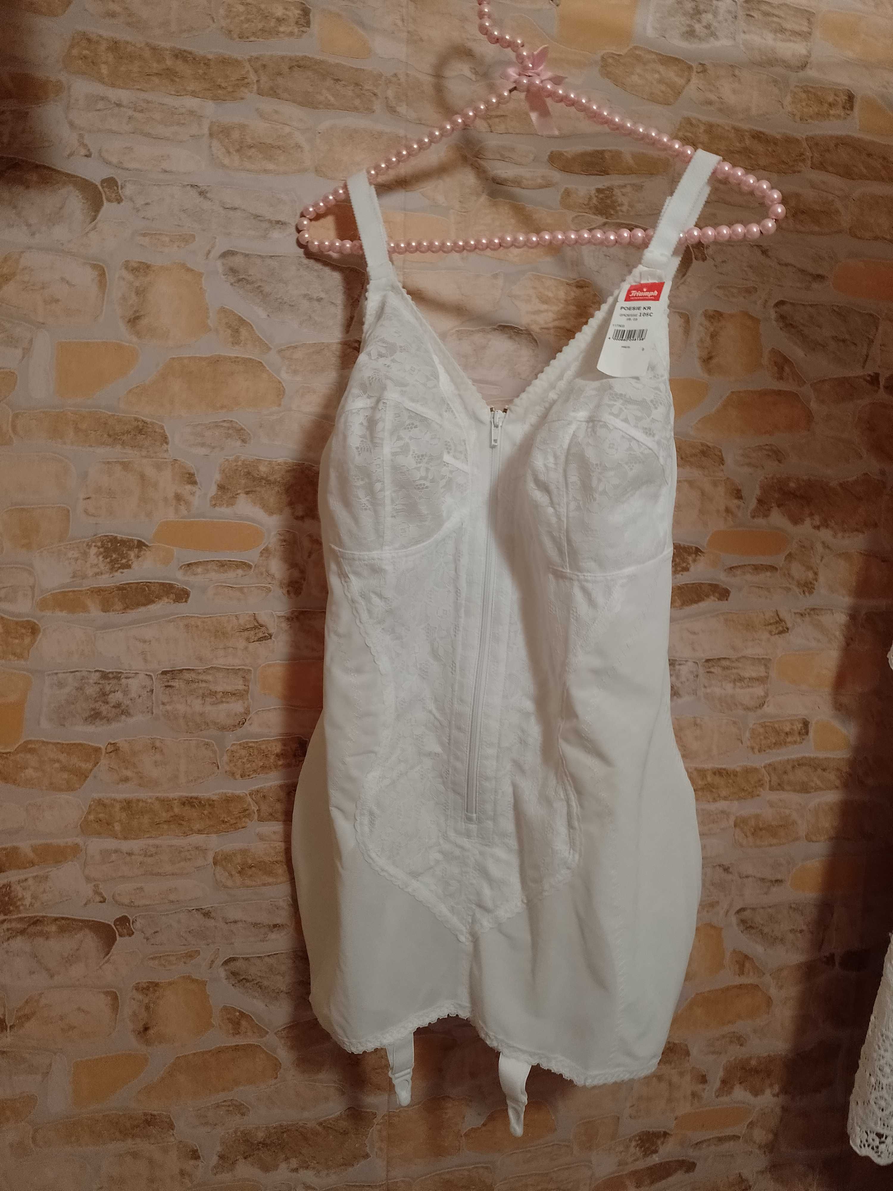 (105C) Triumph/ Biała halka modelująca do pończoch, NOWA