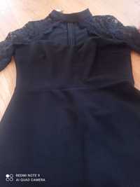 Czarna sukienka z koronką rozmiar 38