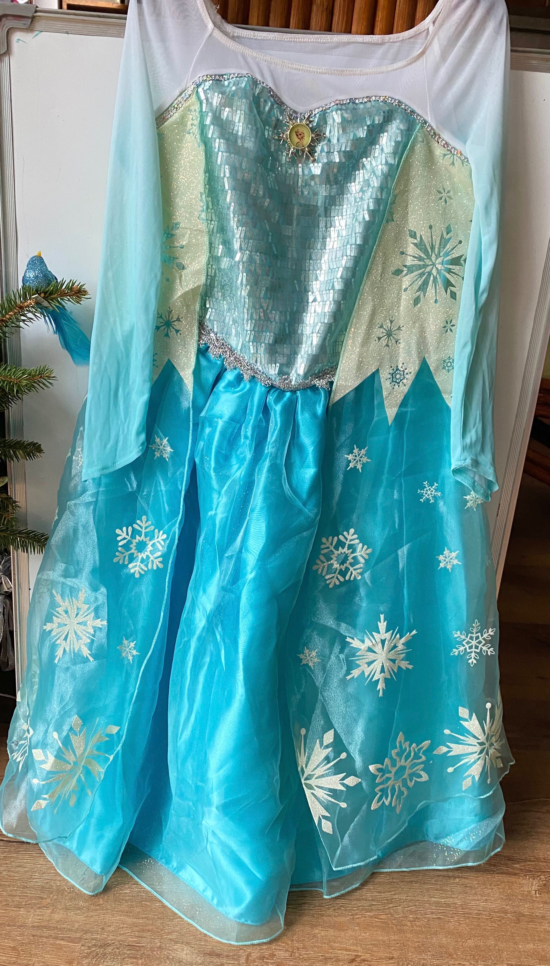Elsa, Elza, Frozen, Kraina lodu sukienka na bal NOWA 122/128