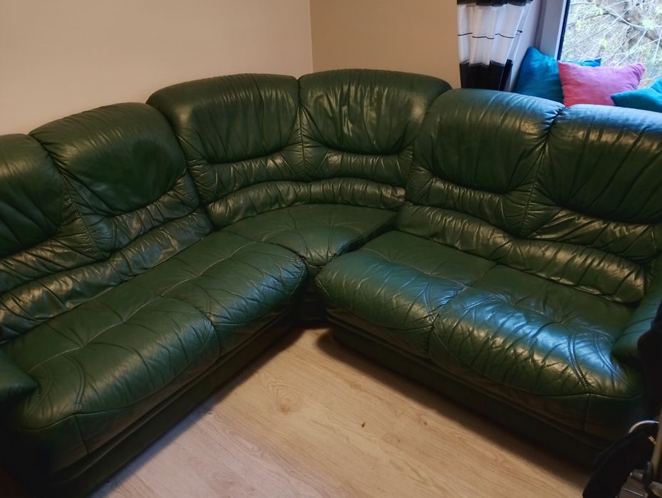 Kanapa narożna skórzana