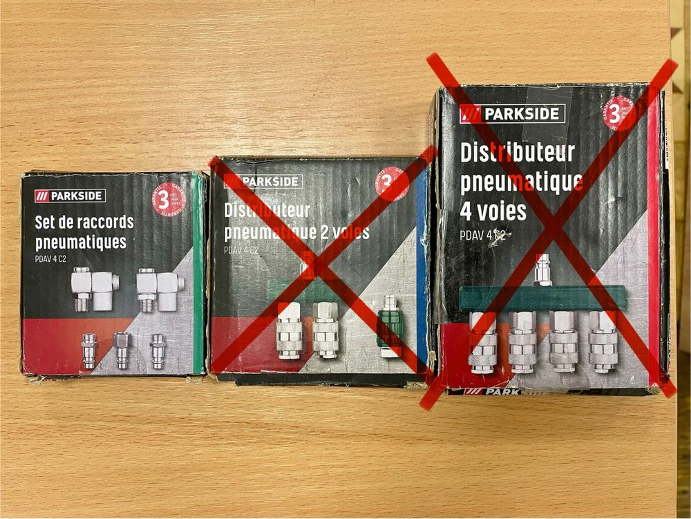 Комплект пневматических фитингов для подключ. сжатого воздуха PARKSIDE
