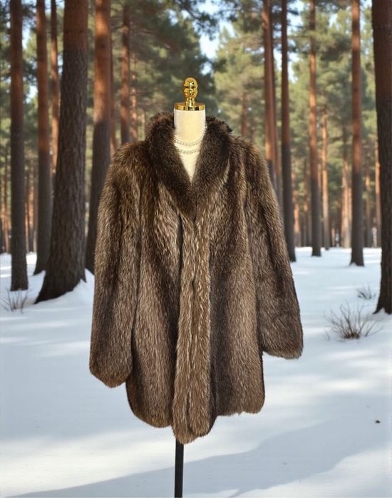 Futro naturalne puszyste, gęste i miękkie