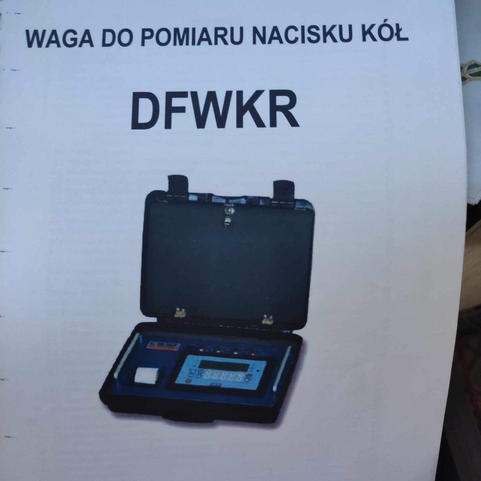 Waga do pomiaru nacisku kół. Waga najazdowa