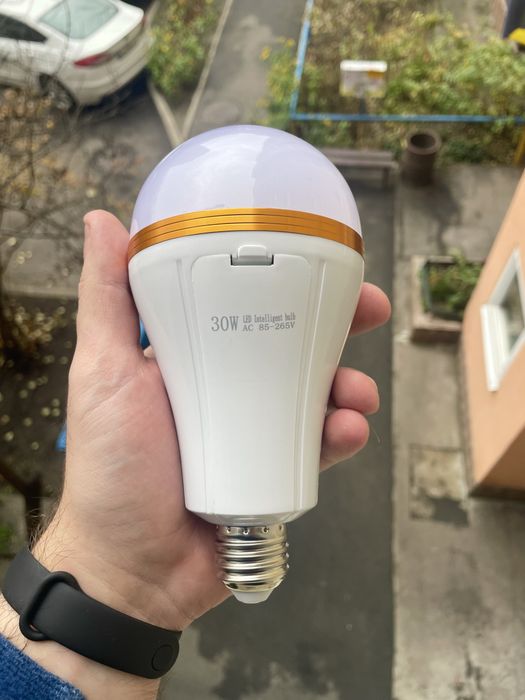 ОЧІКУЄТЬСЯ ПОСТАВКА, Акумуляторна лампа 30 ват + 3 акумулятори