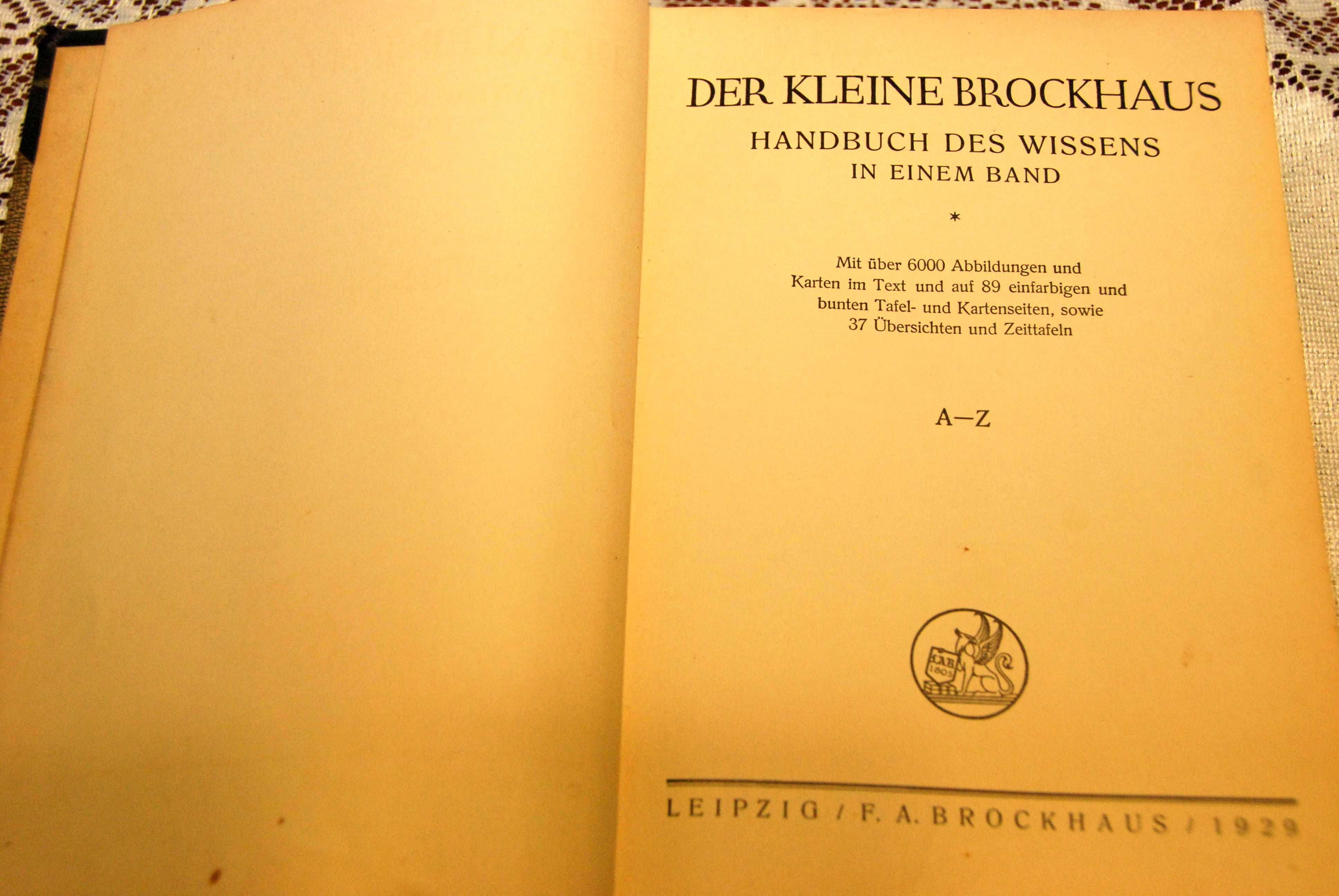 Der kleine Brockhaus 1929 r Leipzig w języku niemieckim