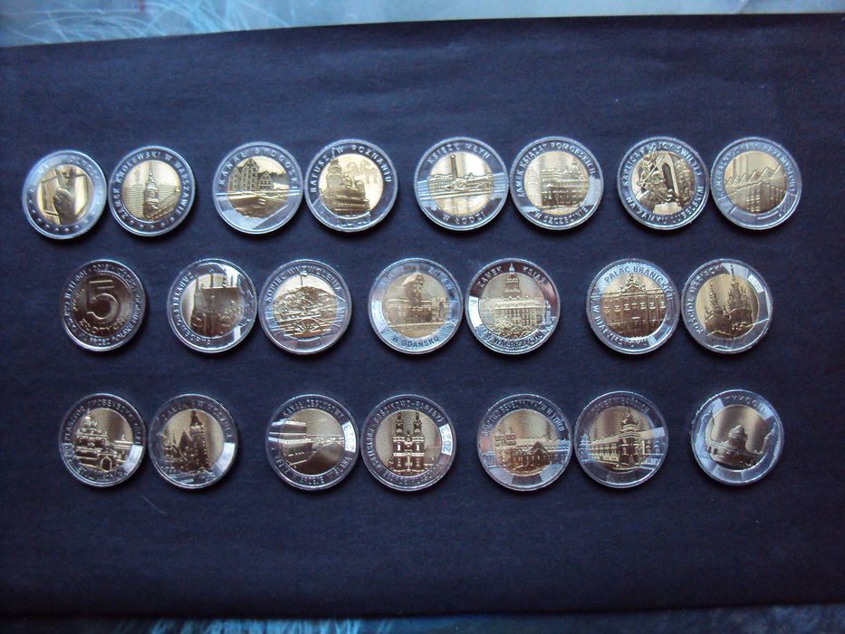 Komplet monet 5zł 22szt jak na foto