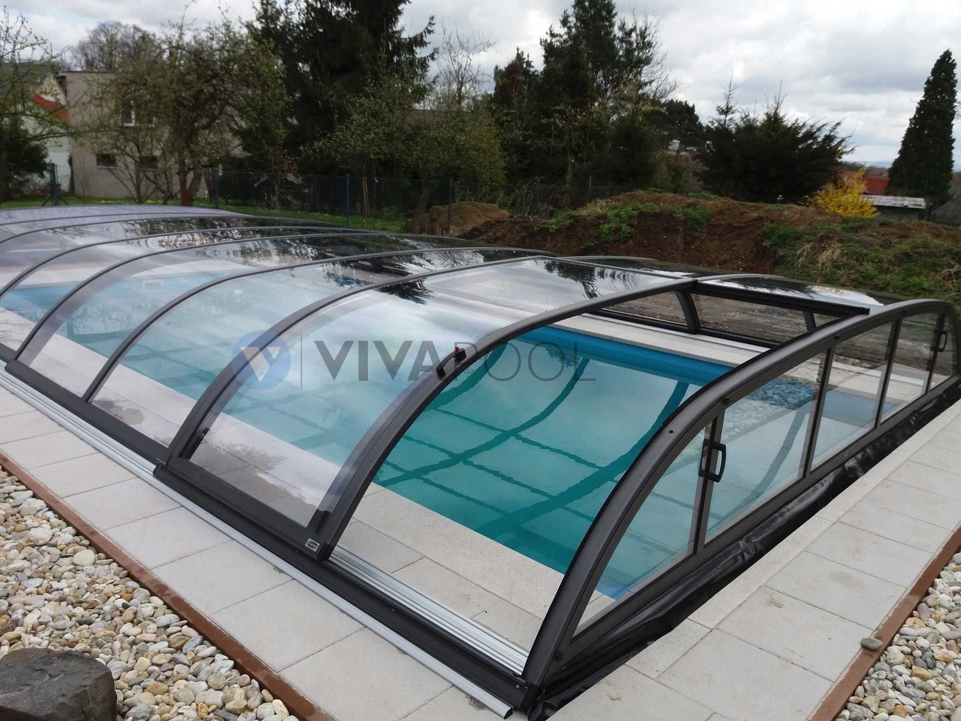 Zadaszenie basenowe SMART 12,83 x 5,25 x 1,00 poliwęglan lity