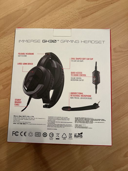 MSI IMMERSE GH30 V2 słuchawki gamingowe