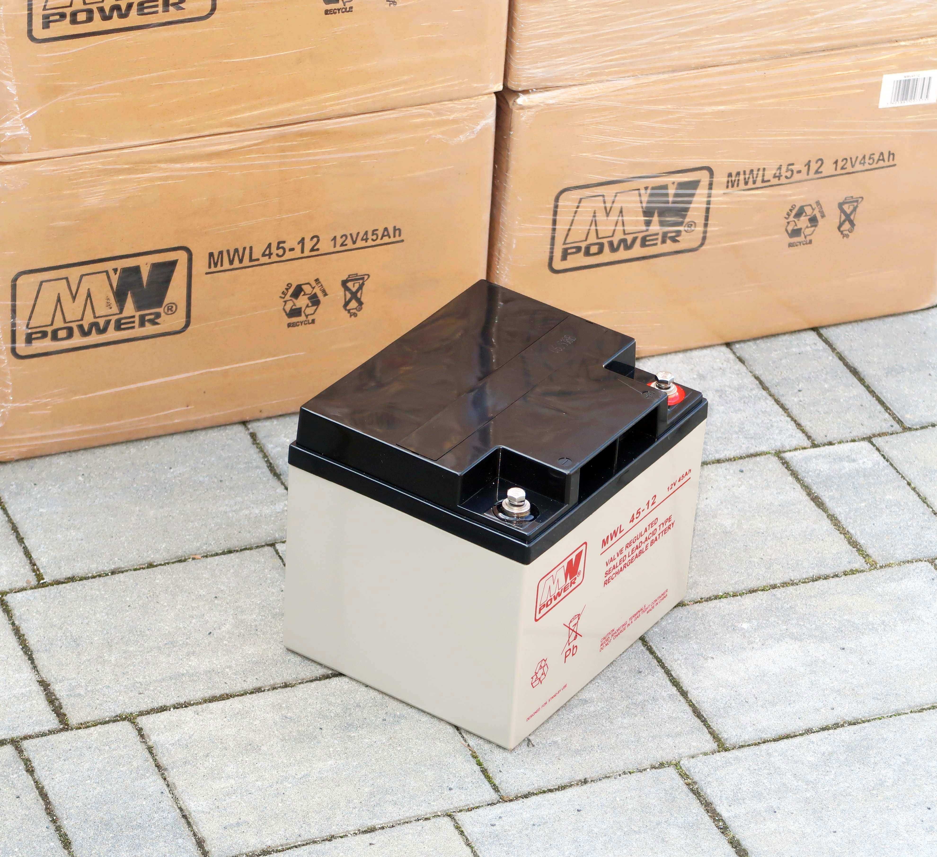 Akumulator AGM 12V 45Ah MWL 45-12 – NOWY – do wózka inwalidzkiego