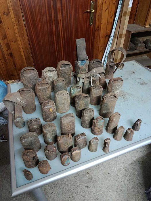 Lote de chocalhos antigos – decoração rural / colecionismo