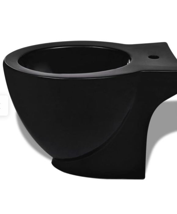 Bidé cerâmico redondo preto