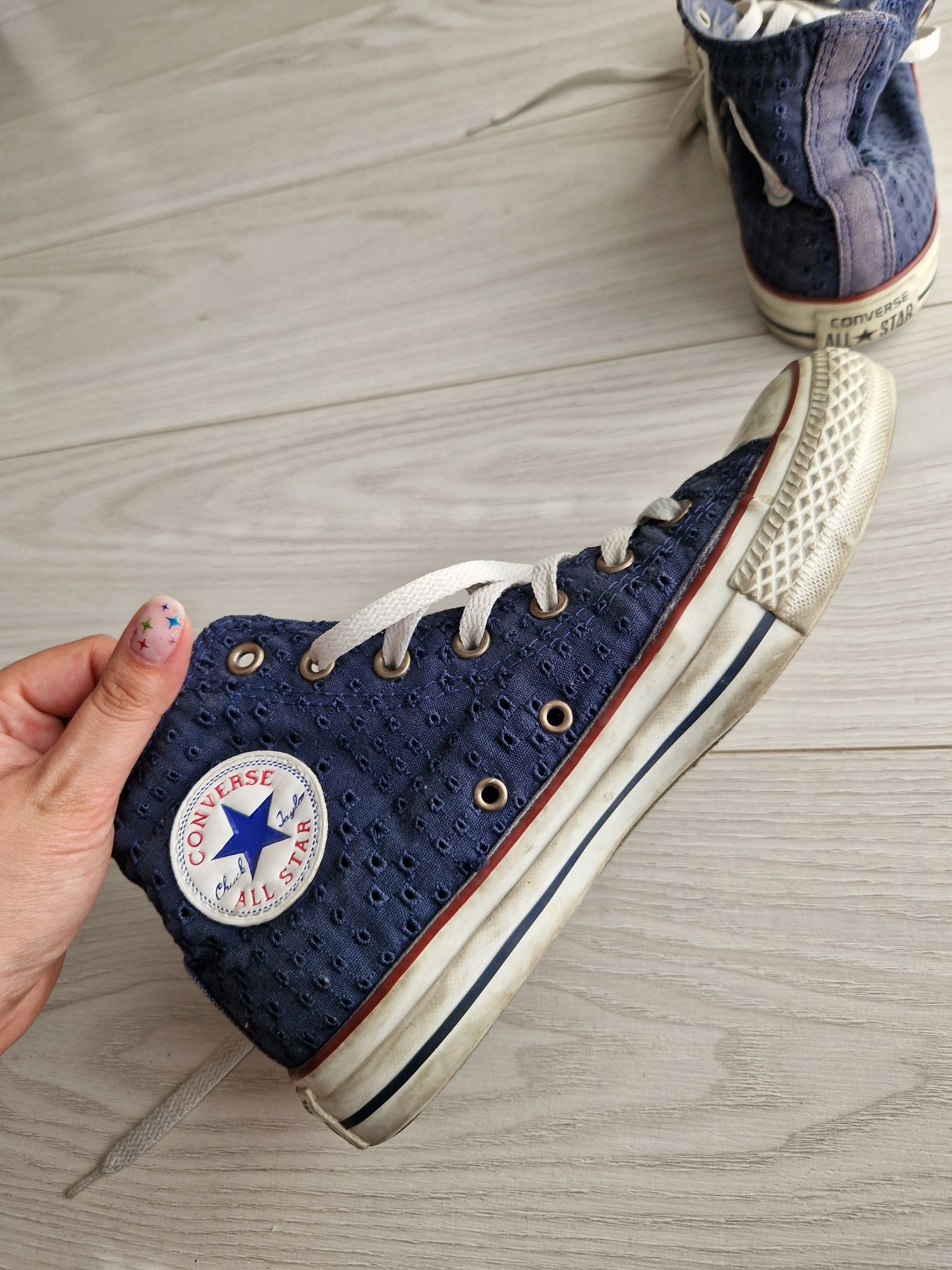 Granatowe trampki converse długie 39