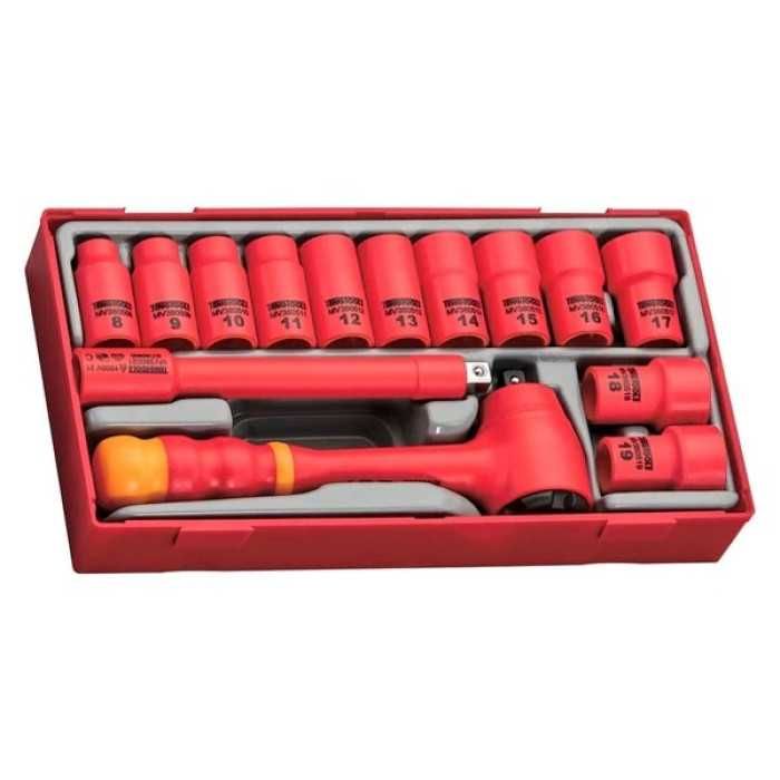 Conjunto Roquete 3/8" 1000V 14 Peças Teng Tools