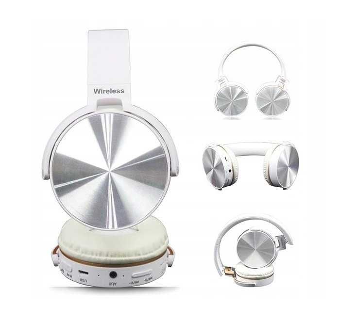 Słuchawki nauszne bezprzewodowe bluetooth lekkie mp3 radio składane