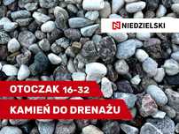 KAMIEŃ DRENAŻOWY 16-32 płukany otoczak drenaż do oczyszczalni
