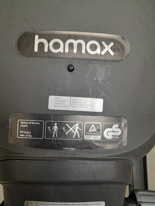 Fotelik rowerowy na bagażnik Hamax