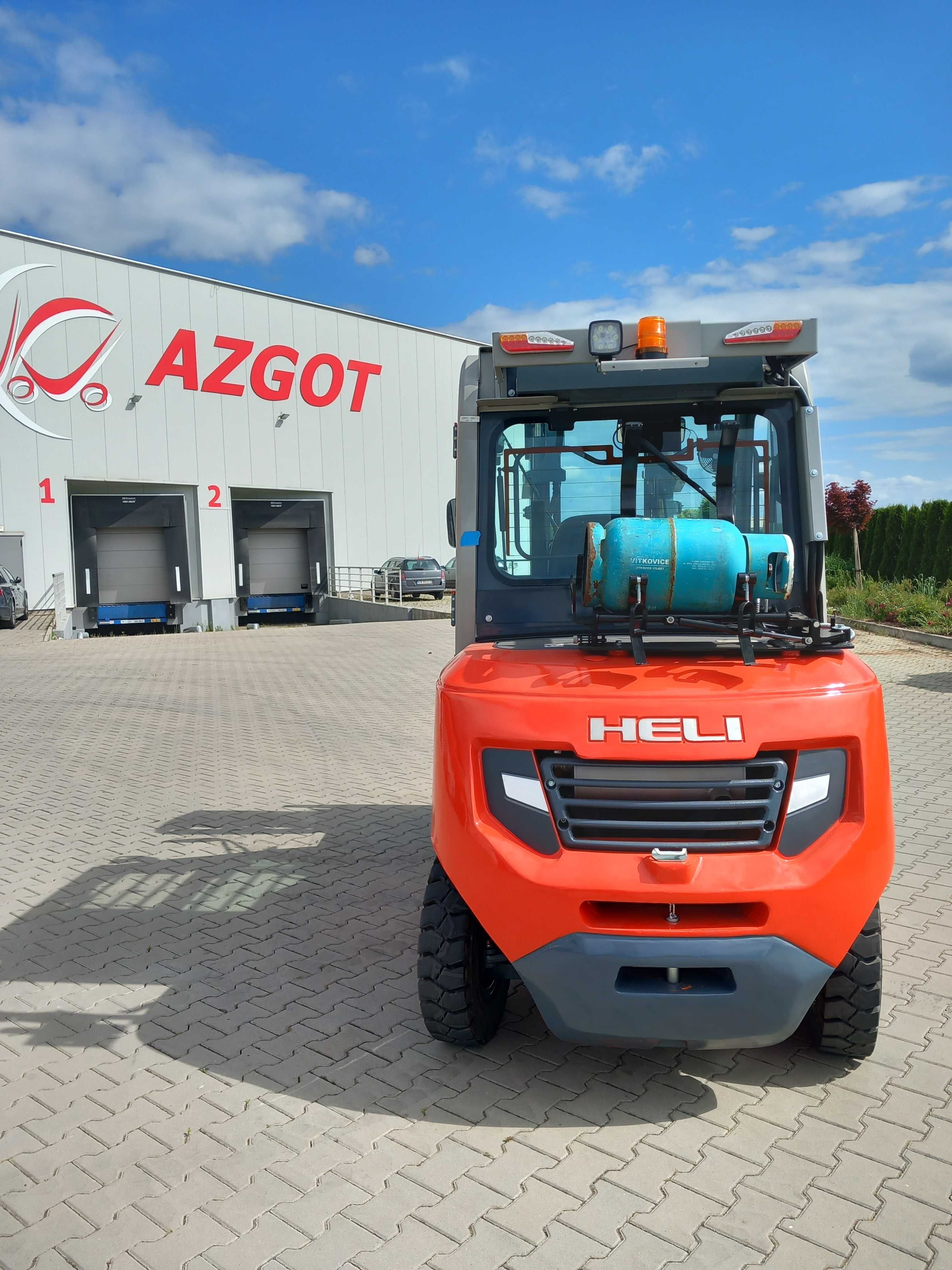 Wózek Widłowy Heli 5,0T Maszt 5,0 Triplex Silnik Kubota LPG *2024-04*