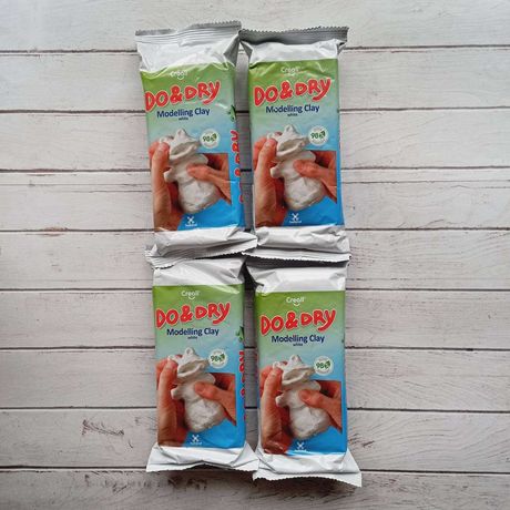 Glina do modelowania 500g x 4 - biała 2g lepienie z gliny na prezent
