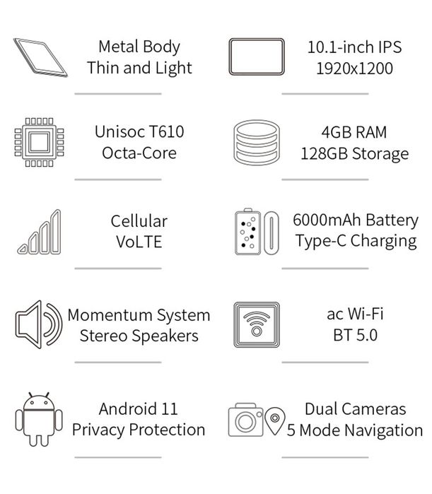 Teclast m40s, 4/128, Android 11