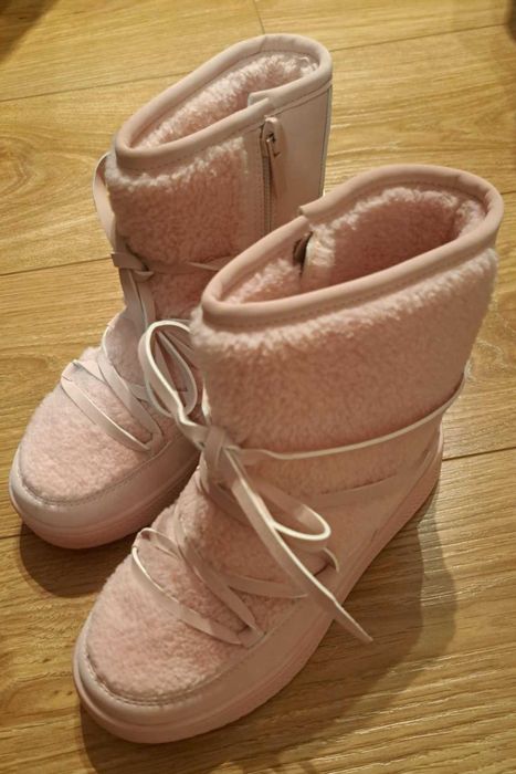 Kozaki dziewczęce ocieplane nowe Nelli Blu różowe -  rozm. 32