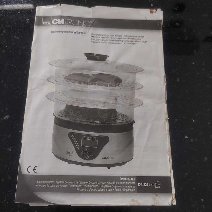Parowar Clatronic DG3271 - mało używany, 1 wł, bez uszkodzeń