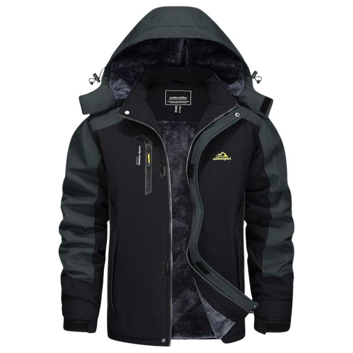 Męska softshellowa kurtka czarno-szara ocieplana rozmiar XL