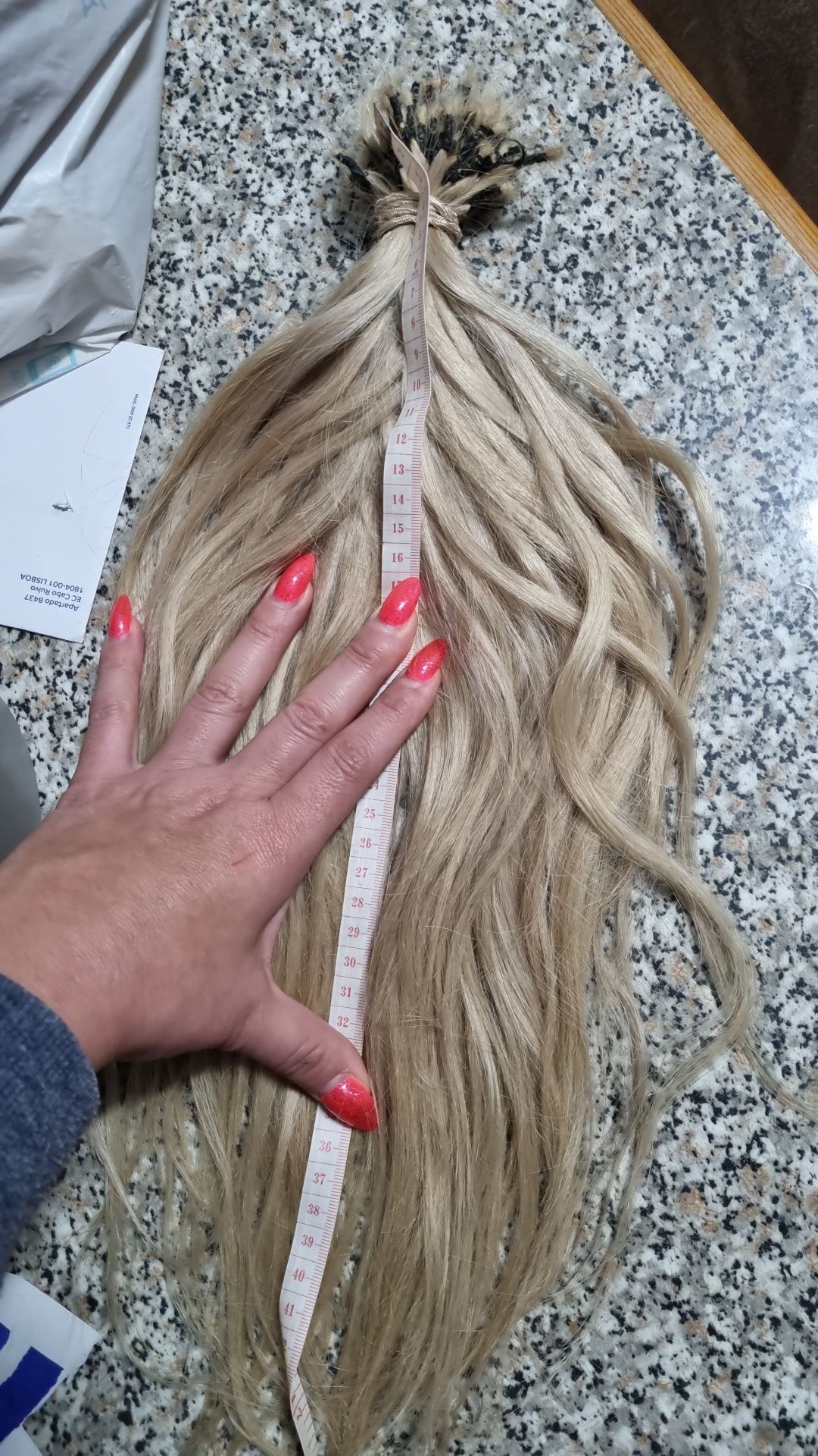 Cabelo humano loiro  - extensões - mega hair