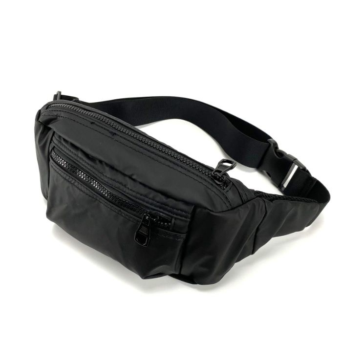 Сумка поясная бананка черная