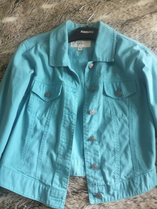 NEXT turkusowa kurka ramoneska M/L 38 40 niebieska oryginalna jesień