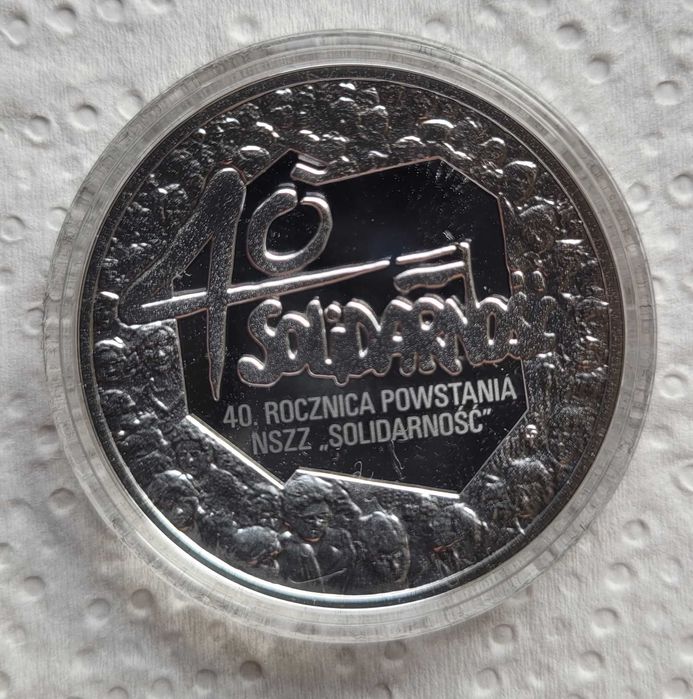 Kolekcjonerskie 10 zł 2020 r. 40 rocznica NSZZ "Solidarność", folder