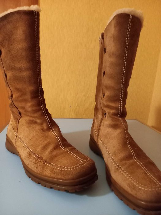 Чоботи замшеві зимові з натуральним хутром