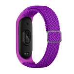 Opaska Xiaomi Mi Band 7 / 6 / 5 / 4 / 3 Pleciony Materiałowy Fioletowy