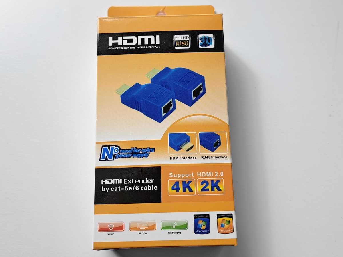 Transmiter konwerter extender HDMI po skrętce LAN