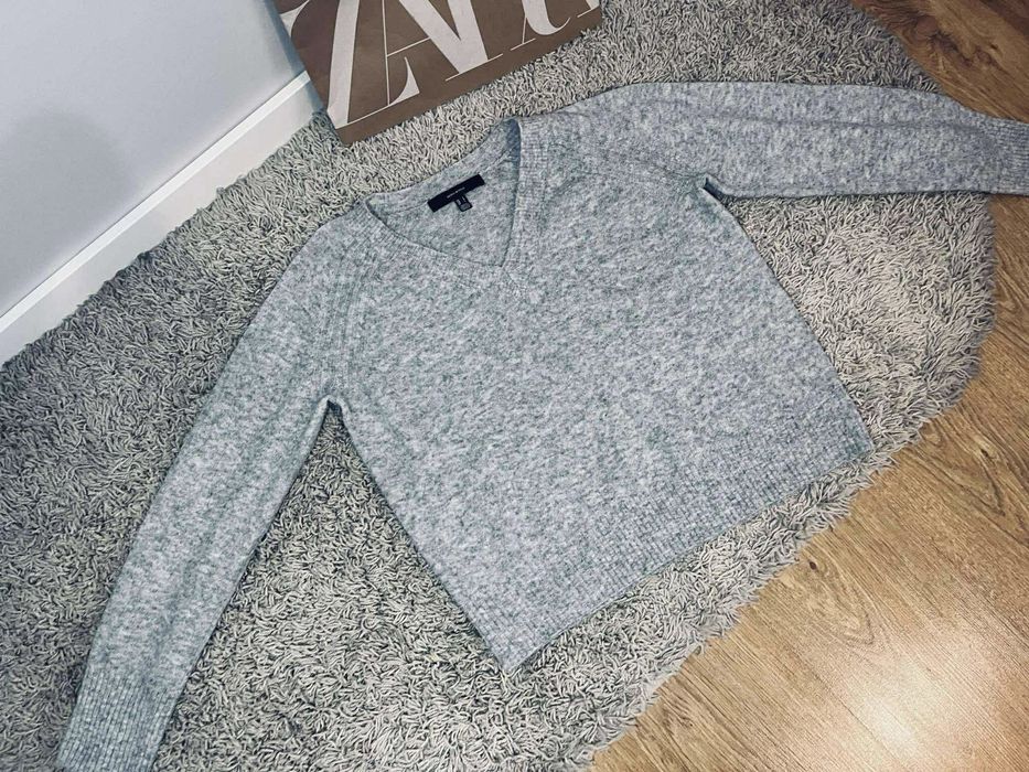 Vero moda L 40 sweter szary oversize ciepły zimowy