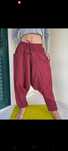 Calça Harém Hippie bordeaux - M - feita à mão, no Nepal.