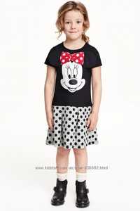 Классное трикотажное платье H&M с Минни 6-8 лет,реглан 6-8 лет.