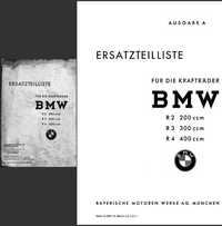 BMW R 2, R 3, R 4 - Ersatzteilliste, Handbuch