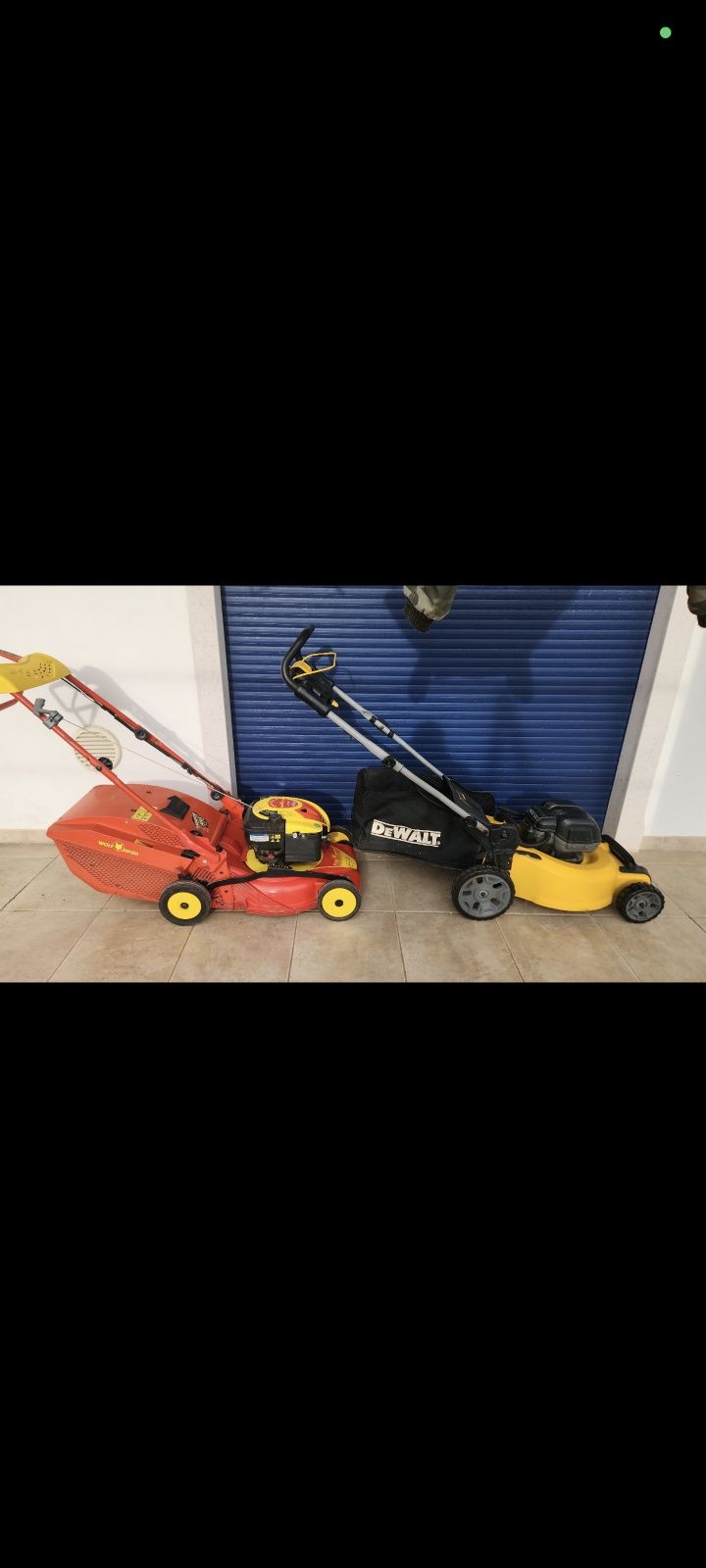 Maquinas de cortar relva, vendo separado