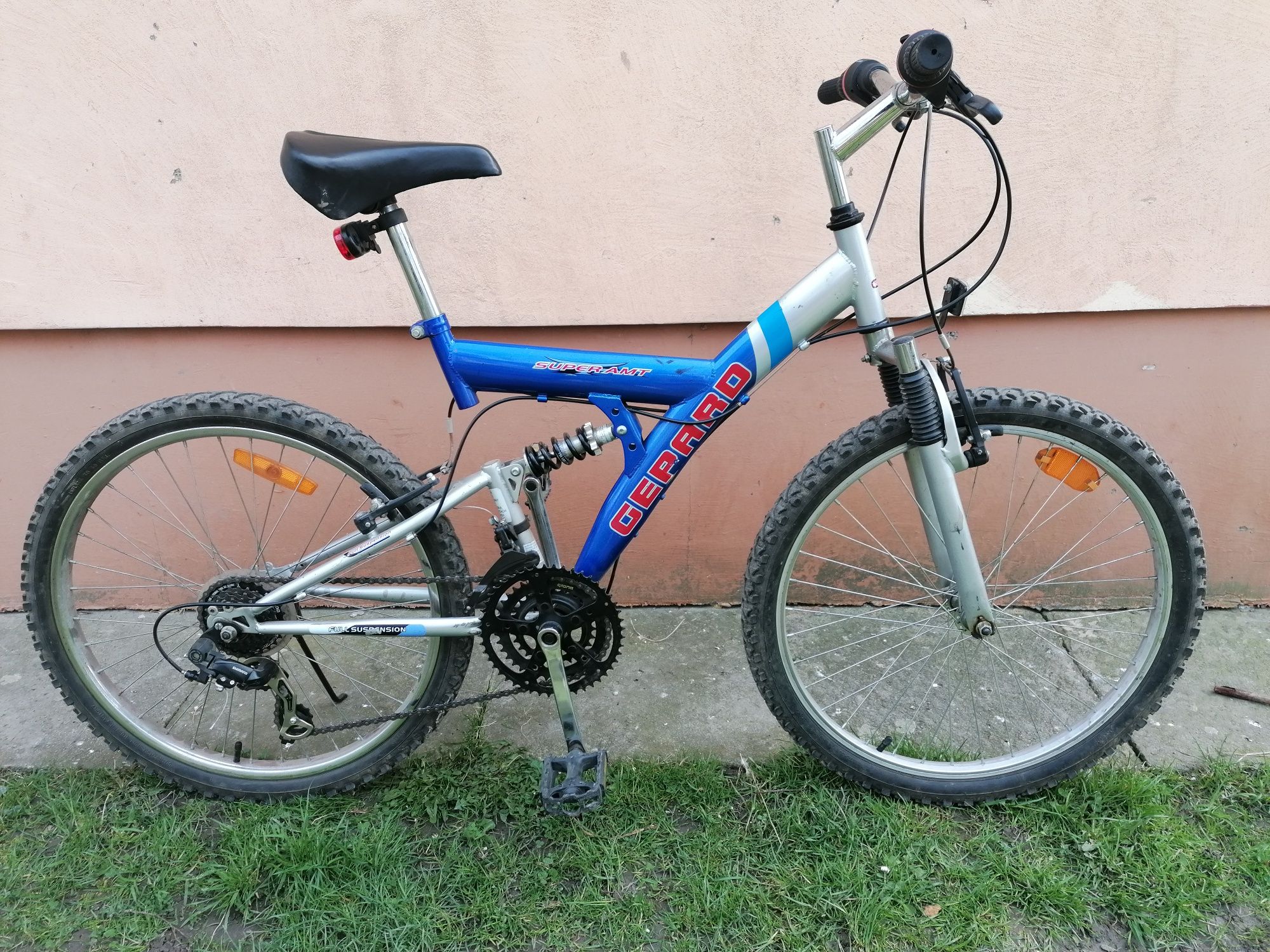 Rower MTB młodzieżowy 24' full amortyzacja, gotowy do jazdy