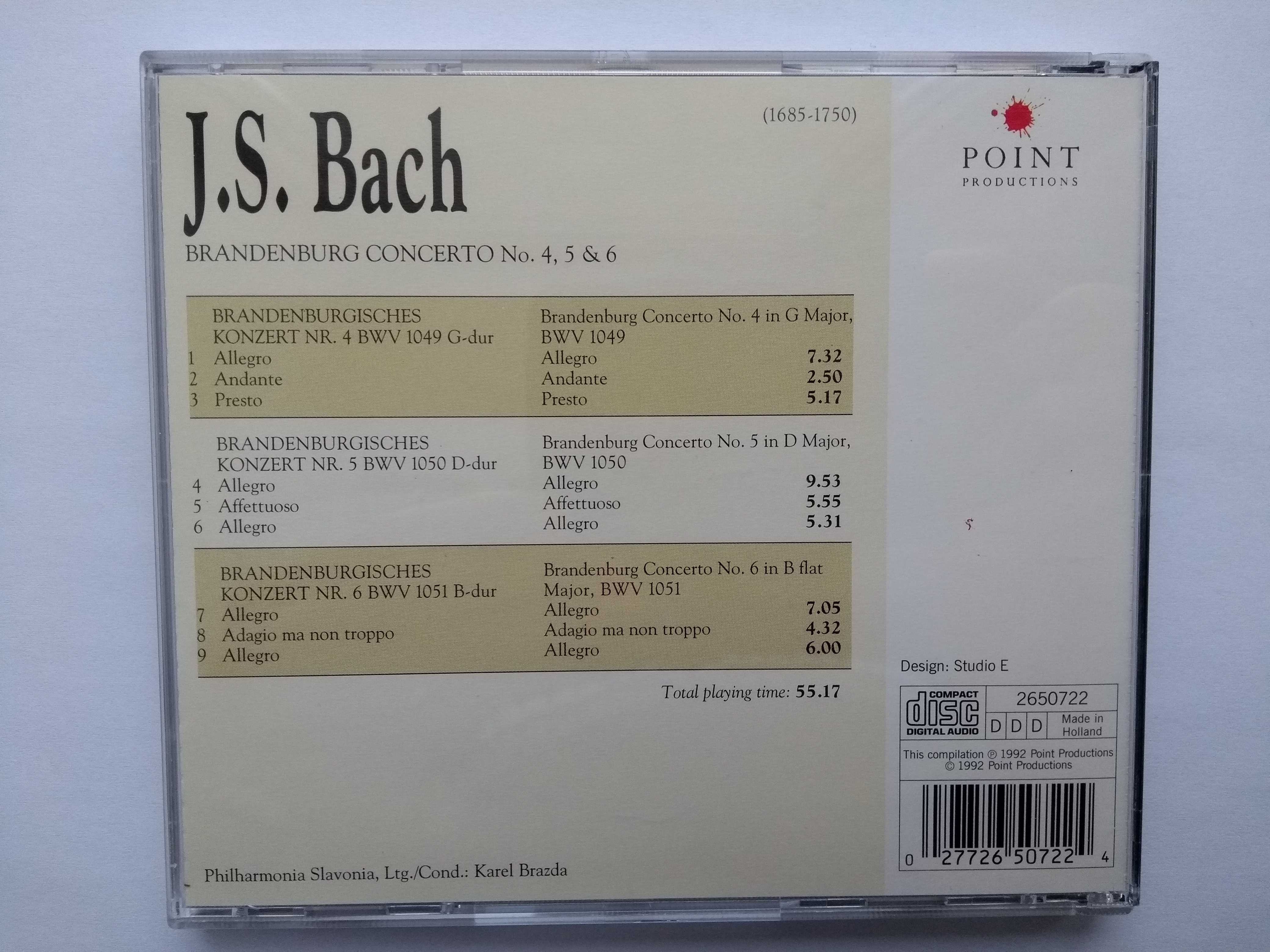 CD классика Bach: Violin Concertos Nos. 1-3, Brandenburg №4-6; Mozart