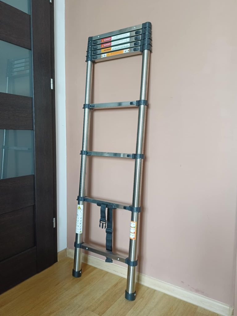 Drabina aluminiowa Teleskopowa 2,60m NOWA lekka Rozkładana