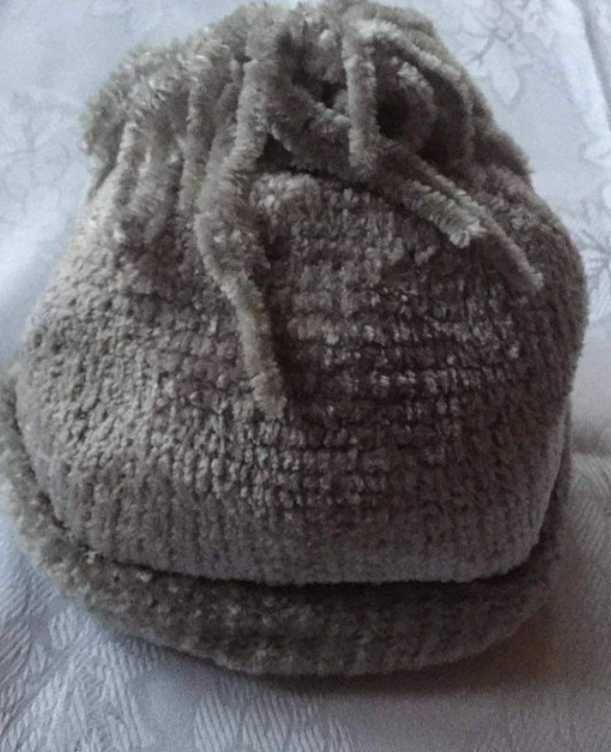 czapka szara vintage
