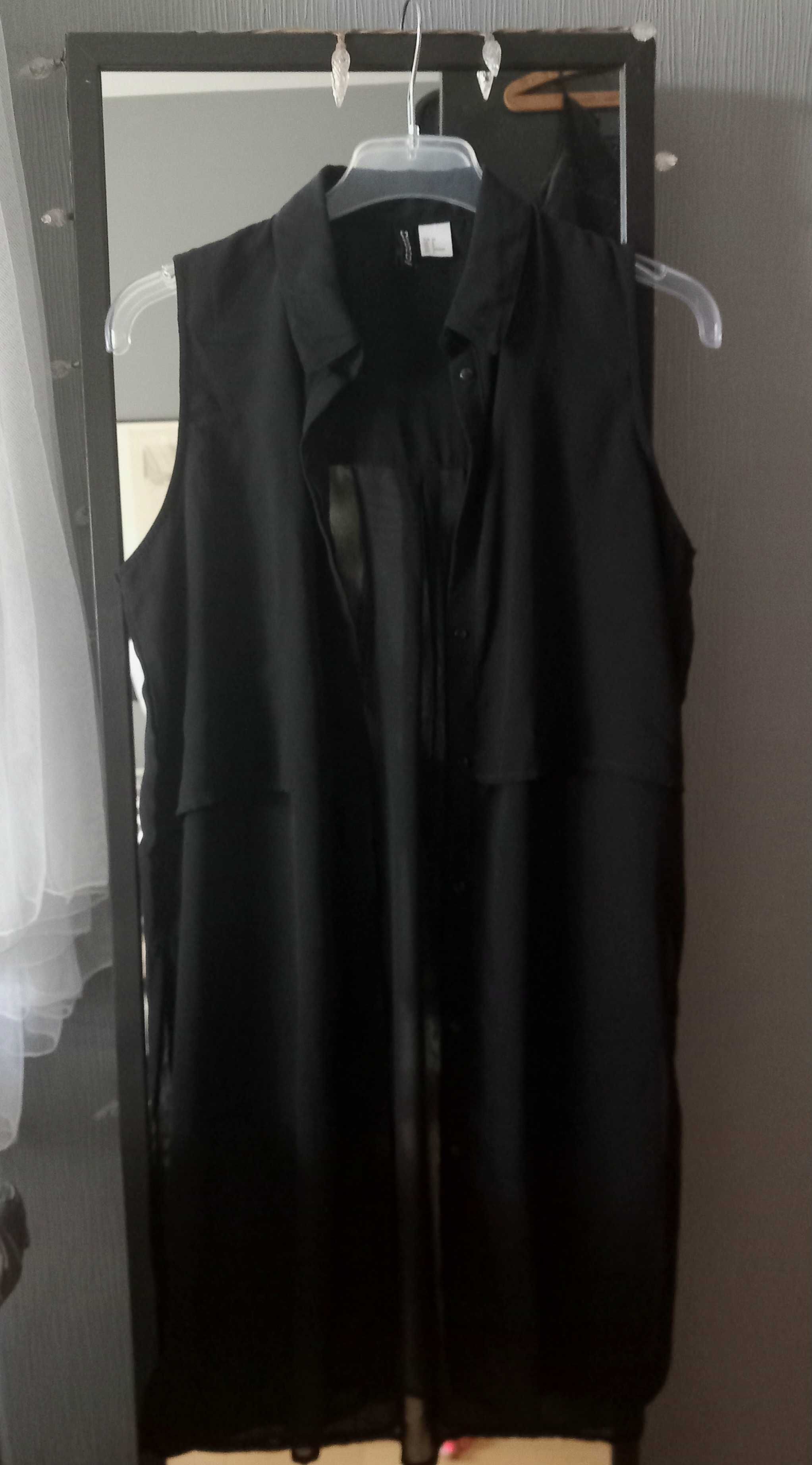 Długa tiulowa koszula bez rękawów H&M